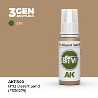 AK Interactive AFV Series: No.13 Desert Sand (FS30279) Acrylic Paint 17ml 3rd Generation