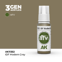 AK Interactive AFV Series: IDF Modern Grey Acrylic Paint 17ml 3rd Generation