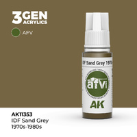 AK Interactive AFV Series: IDF Sand Grey 1970s-1980s Acrylic Paint 17ml 3rd Generation