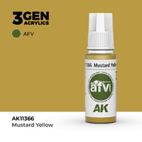 AK Interactive AFV Series: Mustard Yellow Acrylic Paint 17ml 3rd Generation