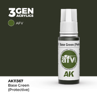 AK Interactive AFV Series: Base Green (Protective) Acrylic Paint 17ml 3rd Generation