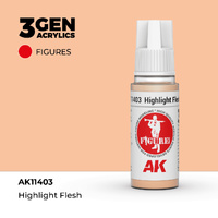 AK Interactive Figure Series: Highlight Flesh Acrylic Paint 17ml 3rd Generation
