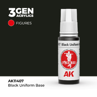AK Interactive Figure Series: Black Uniform Base Acrylic Paint 17ml 3rd Generation
