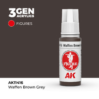 AK Interactive Figure Series: Waffen Brown Grey Acrylic Paint 17ml 3rd Generation