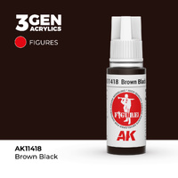 AK Interactive Figure Series: Brown Black Acrylic Paint 17ml 3rd Generation