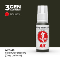 AK Interactive Figure Series: Field Grey Base #2 (Grey Uniform) Acrylic Paint 17ml 3rd Generation