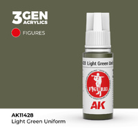 AK Interactive Figure Series: Light Green Uniform Acrylic Paint 17ml 3rd Generation