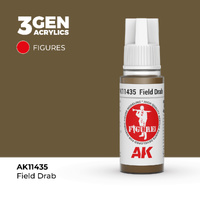 AK Interactive Figure Series: Field Drab Acrylic Paint 17ml 3rd Generation