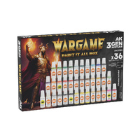 AK Interactive Wargame: Paint It All Box (36 Colours) Acrylic Paint Set 3rd Generation