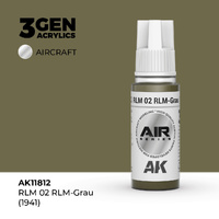 AK Interactive Air Series: RLM 02 RLM-Grau (1941) Acrylic Paint 17ml 3rd Generation