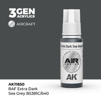 AK Interactive Air Series: RAF Extra Dark Sea Grey BS381C/640 Acrylic Paint 17ml 3rd Generation