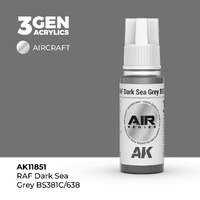 AK Interactive Air Series: RAF Dark Sea Grey BS381C/638 Acrylic Paint 17ml 3rd Generation