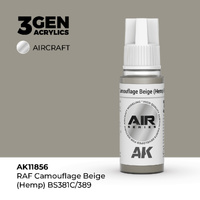 AK Interactive Air Series: RAF Camouflage Beige (Hemp) BS381C/389 Acrylic Paint 17ml 3rd Generation