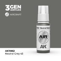 AK Interactive Air Series: Neutral Grey 43 Acrylic Paint 17ml 3rd Generation