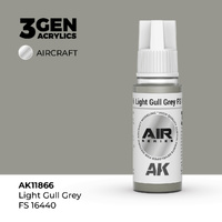 AK Interactive Air Series: Light Gull Grey FS 16440 Acrylic Paint 17ml 3rd Generation