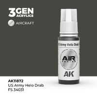AK Interactive Air Series: US Army Helo Drab FS 34031 Acrylic Paint 17ml 3rd Generation