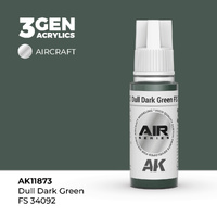 AK Interactive Air Series: Dull Dark Green FS 34092 Acrylic Paint 17ml 3rd Generation