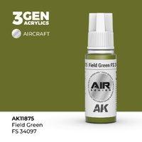 AK Interactive Air Series: Field Green FS 34097 Acrylic Paint 17ml 3rd Generation