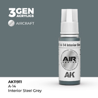 AK Interactive Air Series: A-14 Interior Steel Grey Acrylic Paint 17ml 3rd Generation
