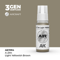 AK Interactive Air Series: A-21m Light Yellowish Brown Acrylic Paint 17ml 3rd Generation