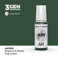 AK Interactive Air Series: Radome & Wheel Hub Green Acrylic Paint 17ml 3rd Generation