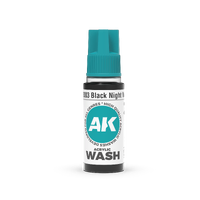 AK Interactive Acrylic Wash: Black Night Wash 18ml