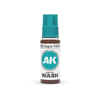 AK Interactive Acrylic Wash: Sepia Filth Wash 18ml