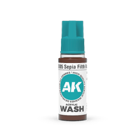 AK Interactive Acrylic Wash: Sepia Filth Wash 18ml