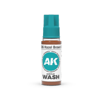 AK Interactive Acrylic Wash: Hazel Brown Wash 18ml
