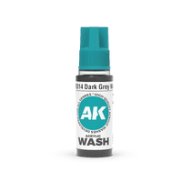 AK Interactive Acrylic Wash: Dark Grey Wash 18ml