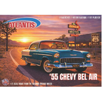 Atlantis 1/25 U.S. Route 66 - 1955 Chevrolet Bel Air Hardtop Plastic Model Kit
