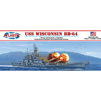 Atlantis Models 1/500 USS Wisconsin BB-64 Battleship 16 Inch