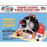 Atlantis 1/12 Wright Cyclone 9 Radial Engine STEM Plastic Model Kit