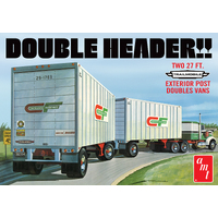 AMT 1/25 "Double Header" Tandem Van Trailers Plastic Model Kit