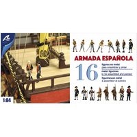 Artesania Set of 16 Spanish Armarda Figurines & Photo-etched Accessories for Santisima Trinidad