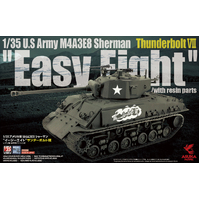 Asuka 1/35 M4A3E8 Sherman Easy Eight Thunderbolt VII w/ Resin Armour Plate Plastic Model Kit