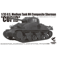 Asuka 1/35 U.S. Medium Tank M4 Composite Sherman "Cupid" Plastic Model Kit