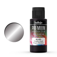 Vallejo Premium Colour Metallic Black 60 ml Acrylic Airbrush Paint [62053]