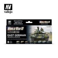 Vallejo Model Colour WWIII East German Armour & Infantry Acrylic 8 Colour Paint Set [70224]