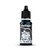 Vallejo Model Colour #204 - Gunmetal Blue - 18 ml Metallic Acrylic Paint