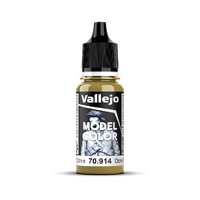 Vallejo Model Colour #132 - Green Ochre - 18 ml Matt Acrylic Paint