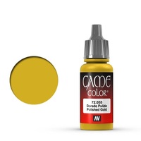 Vallejo Game Colour Polished Gold 17 ml Acrylic Paint [72055] - Old Formulation