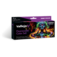 Vallejo Game Colour: Fluorescent Colours (8 Colours) Acrylic Paint Set