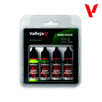 Vallejo Game Colour Ork Skin Set (4 Colours) Acrylic Paint Set