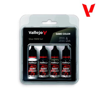 Vallejo Game Colour Silver NMM Set (4 Colours) Acrylic Paint Set