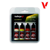 Vallejo Game Colour Gold NMM Set (4 Colours) Acrylic Paint Set