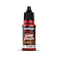 Vallejo Game Colour Wash Red  18ml Acrylic Paint - New Formulation