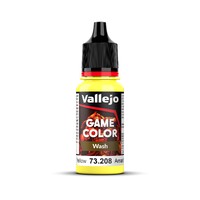 Vallejo Game Colour Wash Yellow  18ml Acrylic Paint - New Formulation