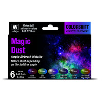 Vallejo Eccentric Colorshift Magic Dust (6 Colour Set) Acrylic Airbrush Paint [77090]