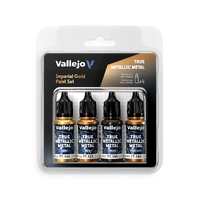 Vallejo True Metallic Metal Imperial Gold - 4 Colour Paint Set